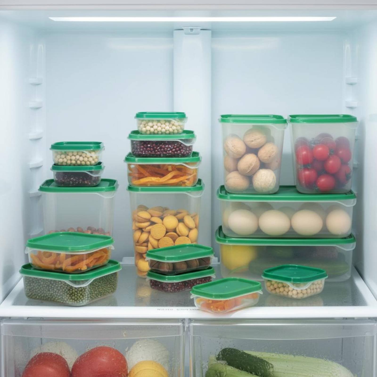 Food Storage Containers - Juego de 17 Recipientes para Refrigerador,