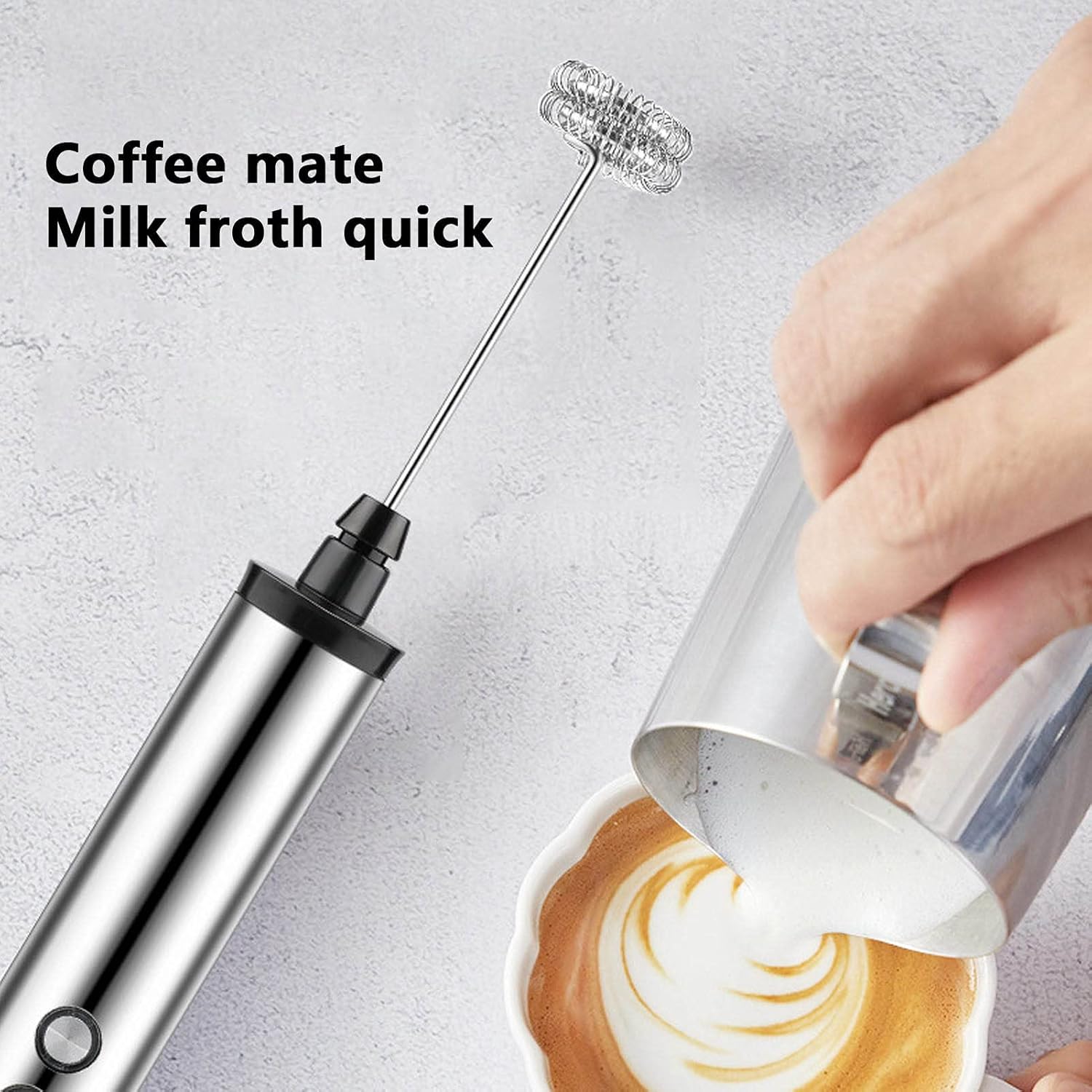 Healthy Kitchen Gadgets - Batidora de Leche Eléctrica de Mano