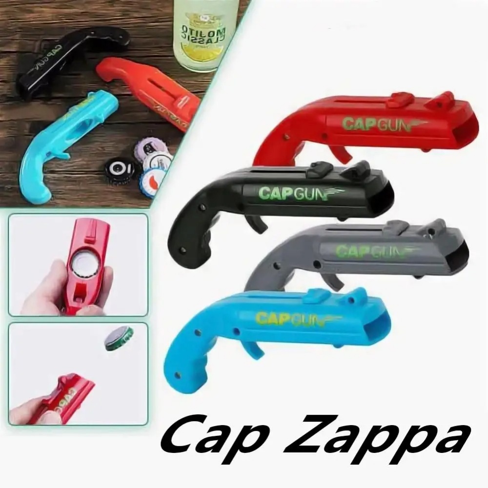 Kitchen Gadgets Novelty - Pistola Lanza Tapas Portátil Creativa, Abridor