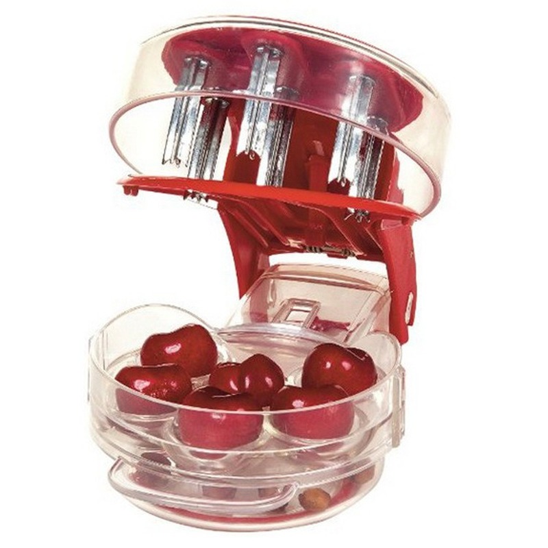 Kitchen Gadgets Novelty - Descorazonador de cerezas de 6 orificios