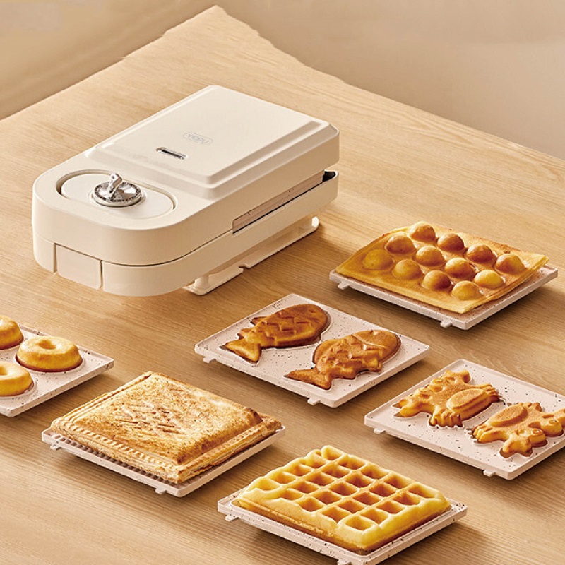 Breakfast Sandwich Maker - Máquina de sándwiches eléctrica de 650W,