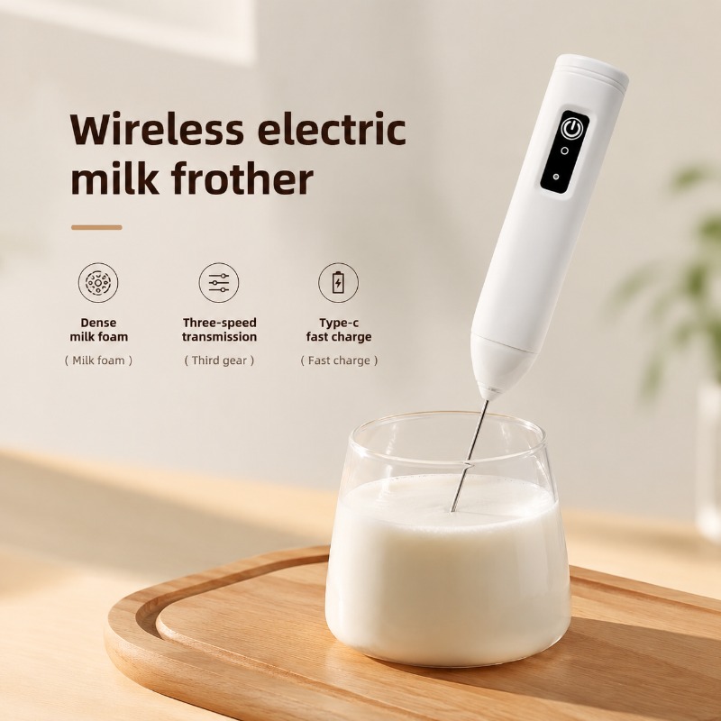 Healthy Kitchen Gadgets - Espumador de Leche Eléctrico + Batidor