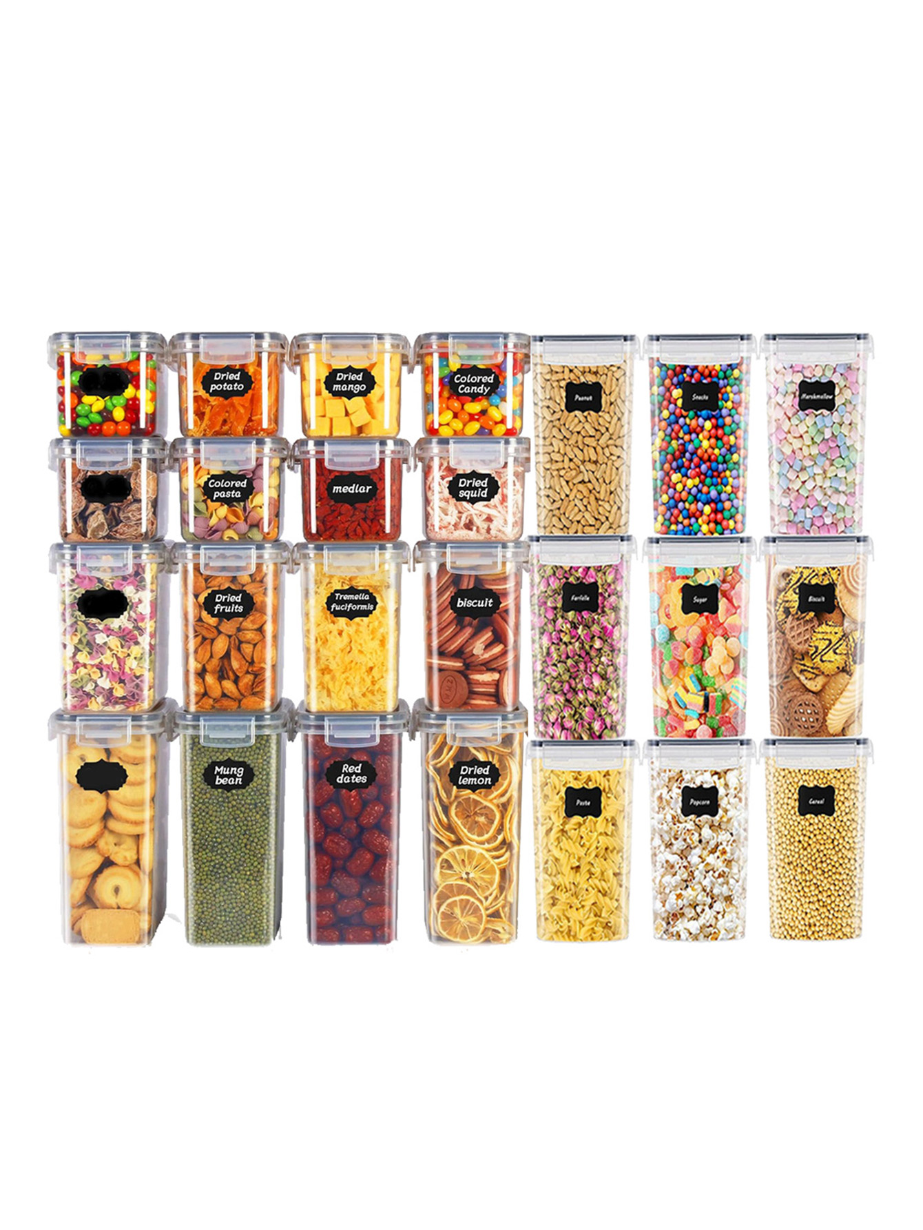 Kitchen Gadgets Organizer - 48 recipientes herméticos para almacenamiento de