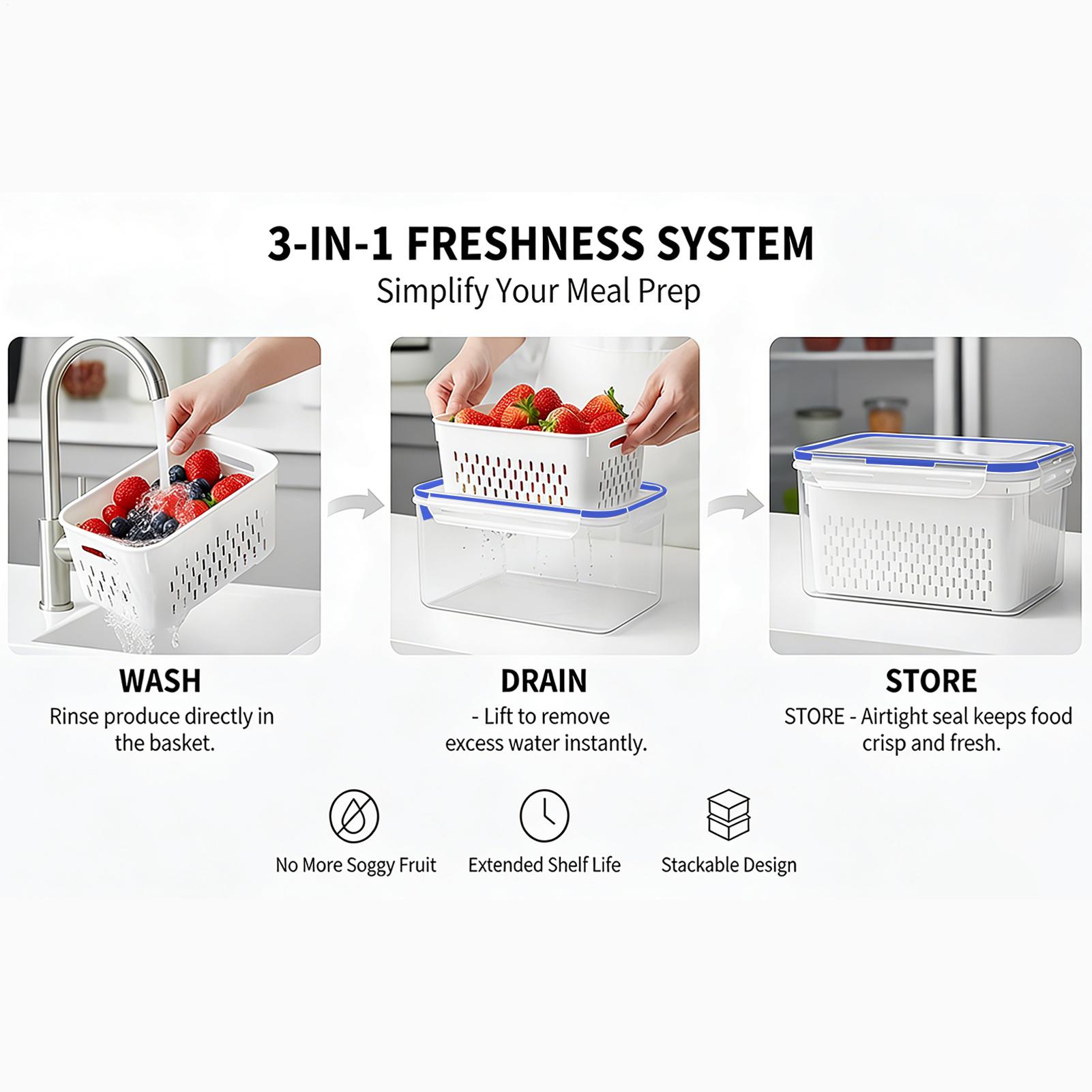 Contenedor de almacenamiento d - Food Storage Containers reseña y precio