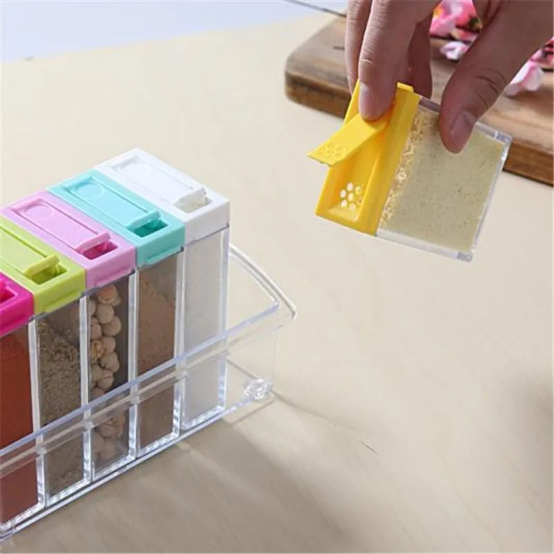 Caja de condimentos transparen - Kitchen Gadgets Organizer reseña y precio