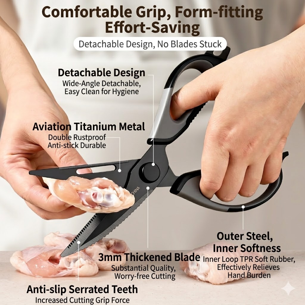 Tijeras de Cocina de Titanio p - Kitchen Gadgets Plus reseña y precio